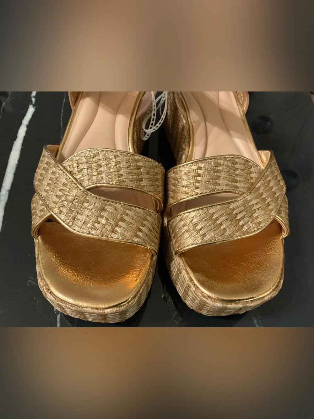SARTO Tilly 3 Platform Heels Leather Sandal